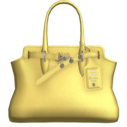 Leather Designer Luxury Bag in Yellow thumbnail