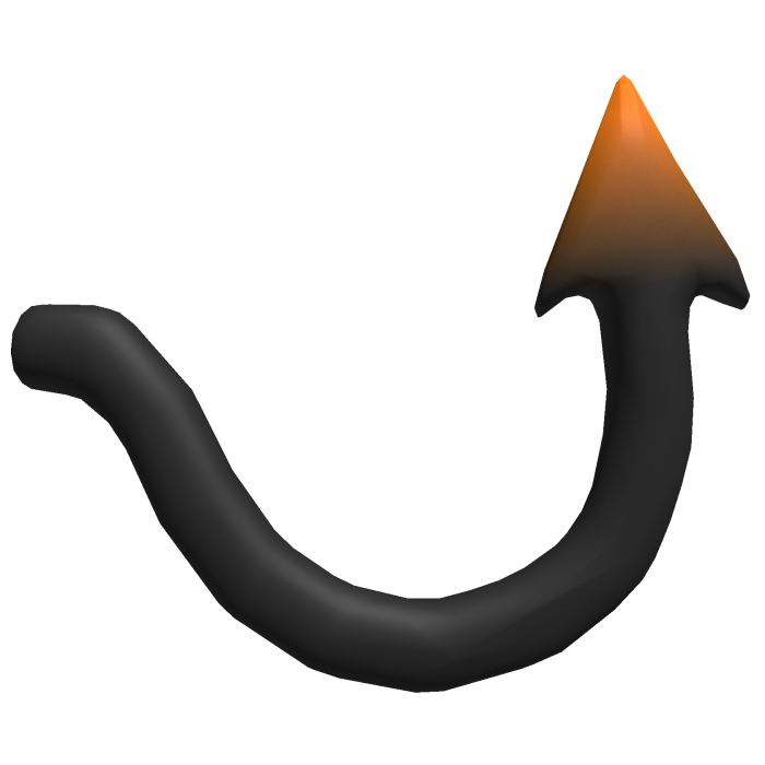 Orange Demon Tail (Gradient)