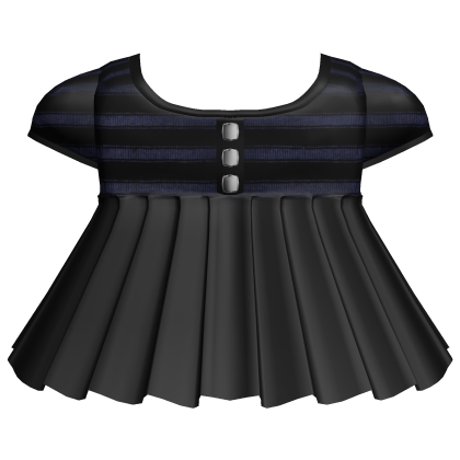 cute striped gothic babydoll dress 3.0 - blue Roblox item