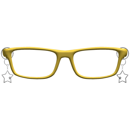 yellow star chain nerd glasses
