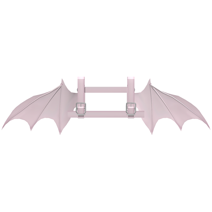 cute emo gothic bat wing harness in pink 1.0