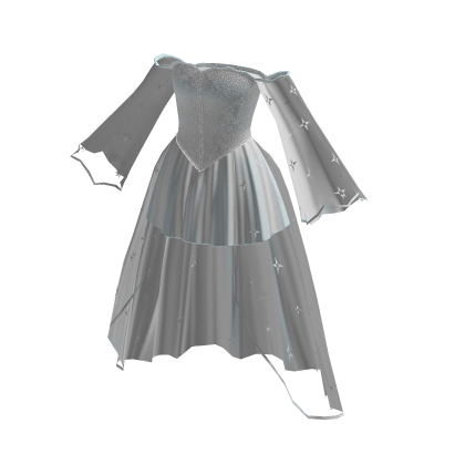 ♾️ White Goth transparent high low dress