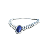 Blue Necklace W/ Pearls