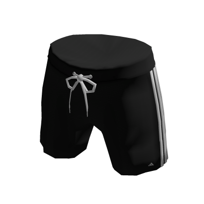 adidas 3 Striped Very Short Swim Shorts Black thumbnail