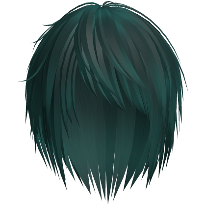dark green vkei scene emo messy boy hair Roblox item