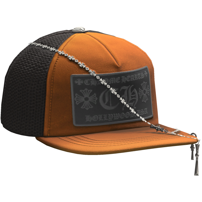 Black Designer Tilted Cap