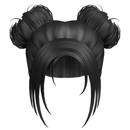 Messy Space Buns Hair (Black)