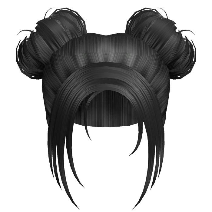Messy Space Buns Hair (Black)