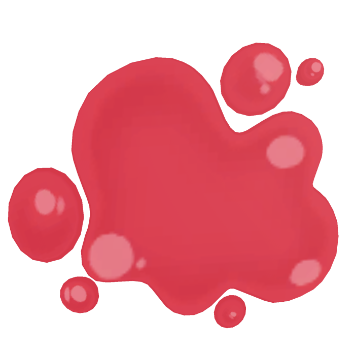 Glowing red slime puddle - Shiny