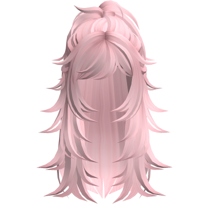 Y2K Messy Half Up Hair (Pink) Roblox item
