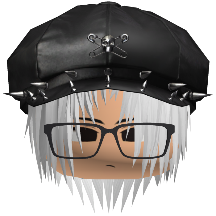 Punk Moe White Messy Hair /w Black Hat
