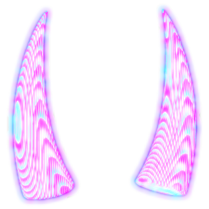 Animated Pink Blue Glowing Horns