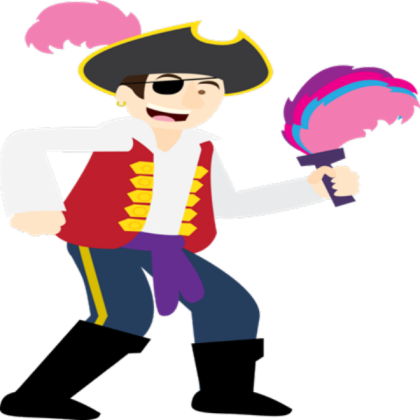 Cartoon Captain Feathersword Roblox decal