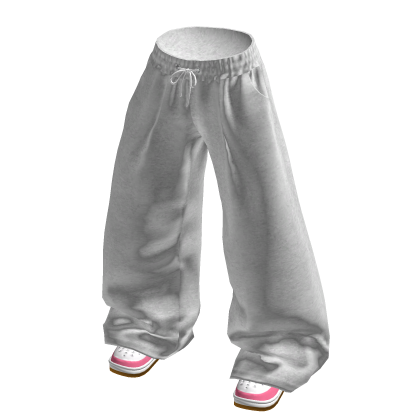 💗OVERSIZED SWEATPANTS WITH SHOES_LIGHT GREY thumbnail