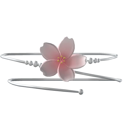 Silver Sakura Shoulder Cuff (Left) | Roblox Item - Rolimon's