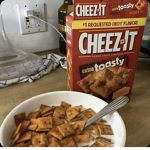 Cheez-Its and Milk