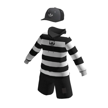 White adidas with black stripes roblox discount