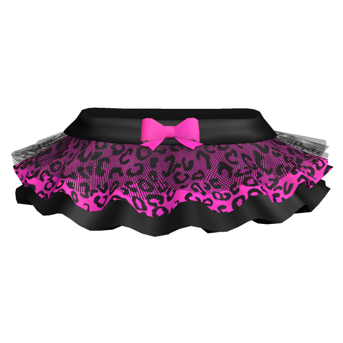 Leopard Print Neon Pink Skirt Black Tulle [3.0]