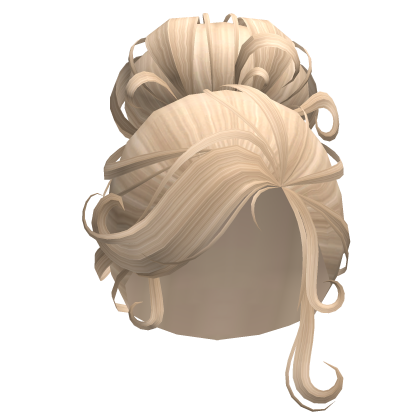 Elegant messy princess bun in blonde