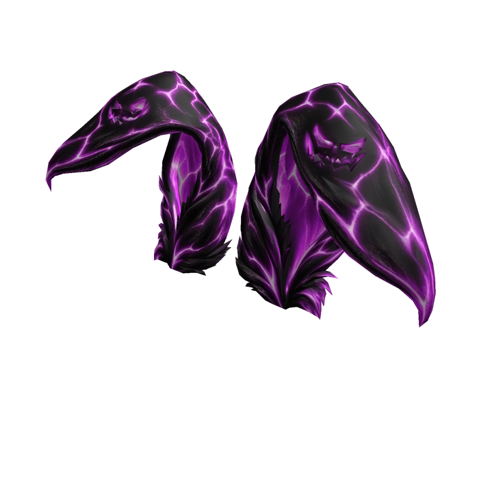 Bunny Ears Purple Black Halloween