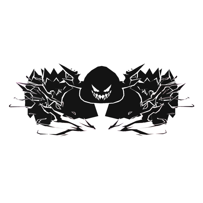Cartoony White Hood Aura Dragon Wings Combo