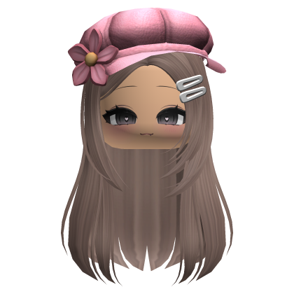 Cute Straight Hair w/ Accessories & Chibi Face