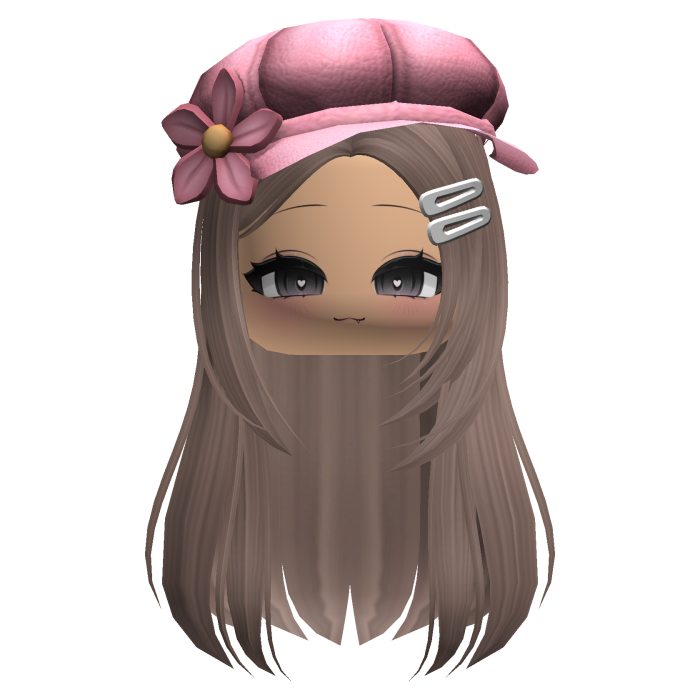 Cute Straight Hair w/ Accessories & Chibi Face
