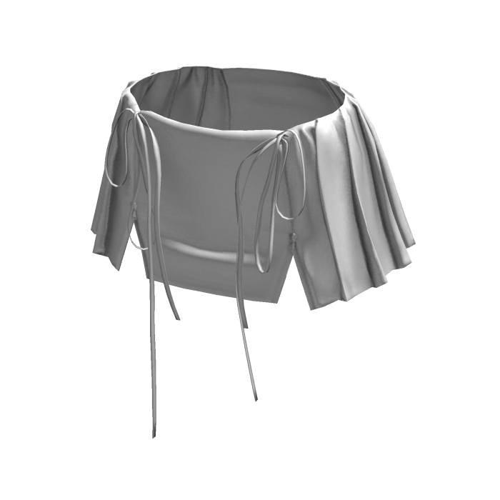 Y2K Butterfly Tie Ruffle Skirt White [JEYS]