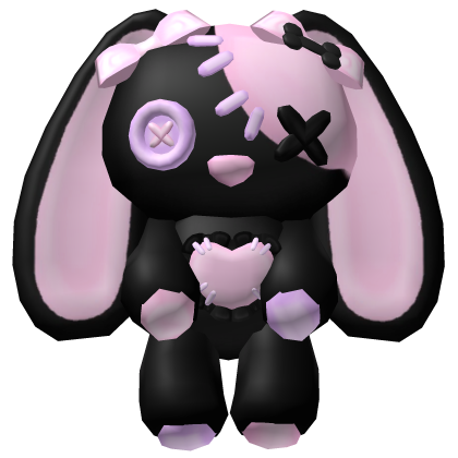. ‿ ♡ spooky stitched pink bunny halloween plush