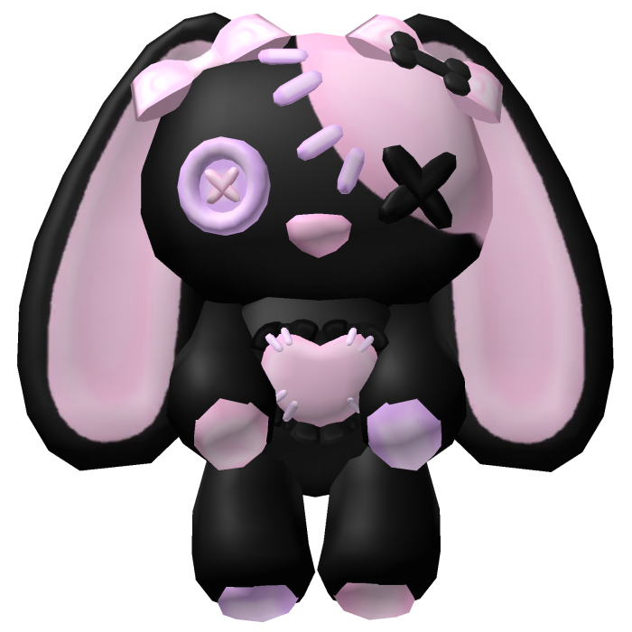 . ‿ ♡ spooky stitched pink bunny halloween plush