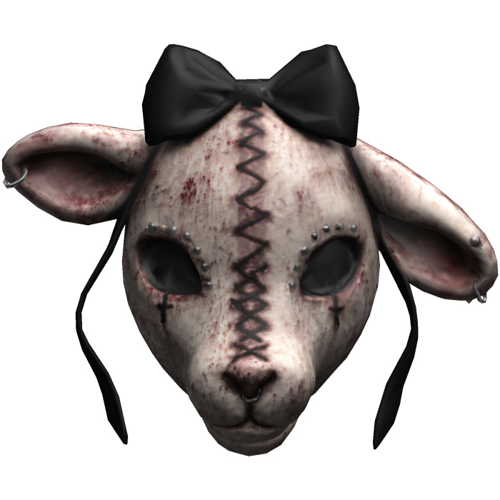 Sweet Little Goth Pierced Lamb Mask face