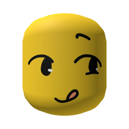 Silly Tongue Blep Cute Noob Face [Yellow] | Roblox Item - Rolimon's