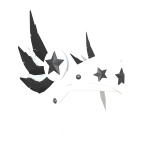 White Starry Winged Helmet