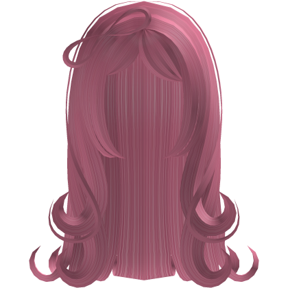 Silky Wavy Long Etheral Hair & Bow in Pink