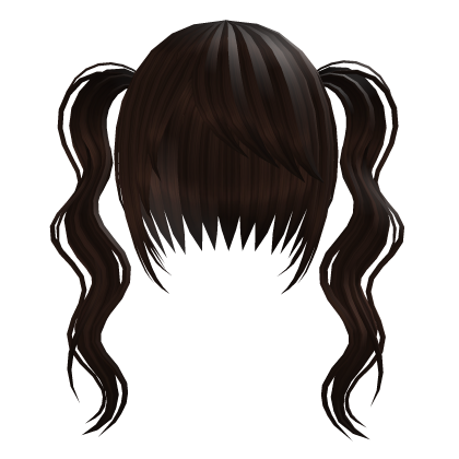 long curled emo pigtails brown