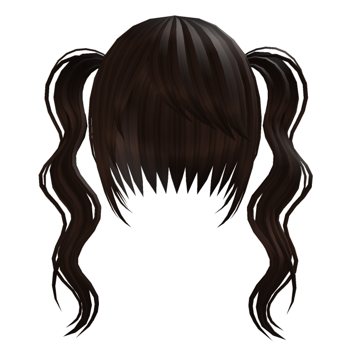long curled emo pigtails brown