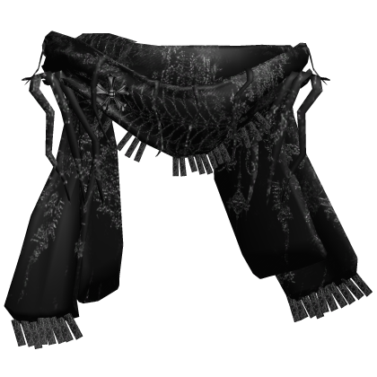 Vintage Black Emo Shemagh Neck Scarf