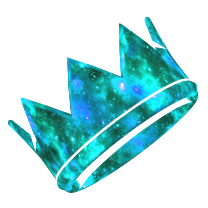 Cartoony Cyan Galaxy Crown 🌌