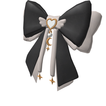 Black and White Hair Bow | Cute Ribbon Bow