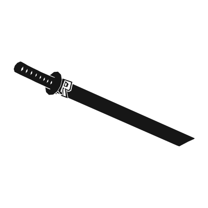 Black and White Classic Retro Roblox Katana