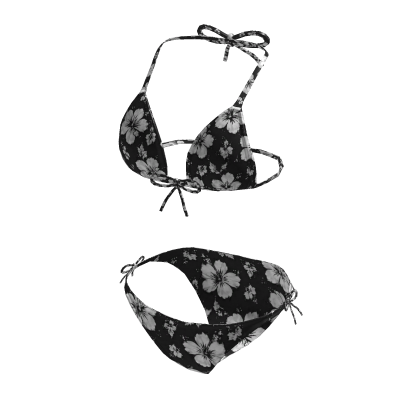 Black Floral Bikini