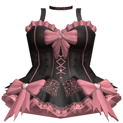 Black Pink Gothic Lolita Dress