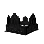 [ADD-ON] Black Studded Chained 8-bit Crown