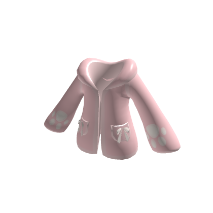 Adorable Cat Paw Oversized Hoodie in Pink & White
