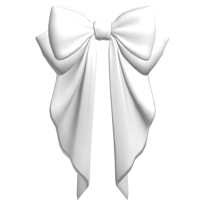 Big Hair Bow White Basic Cute Ribbon Head Cutesy
