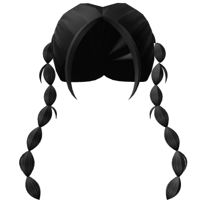 Y2K Bubble Princess Pigtails in black Roblox item