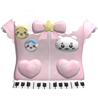 Cute Kawaii Chiikawa Piano Shirt