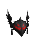 Angelic Winged Helm: Red Evil Scary Face