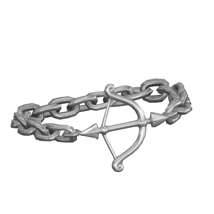 Silver Bow Arm Bracelet (L)