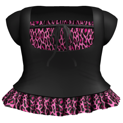 Gyaru Pink Leopard Fitted Dress Roblox item